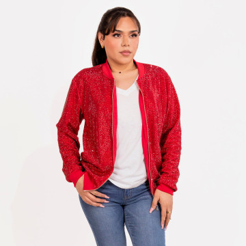 Strass Rhinestone Bomber Jacket