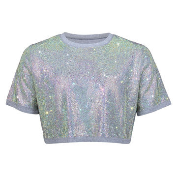 Strass&#x20;Rhinestone&#x20;Crop&#x20;Top