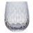 Clear crystal rocks glass with marquise cut design featuring diamond patterns and a smooth rounded base. Clear crystal rocks glass with marquise cut design featuring diamond patterns and a smooth rounded base.