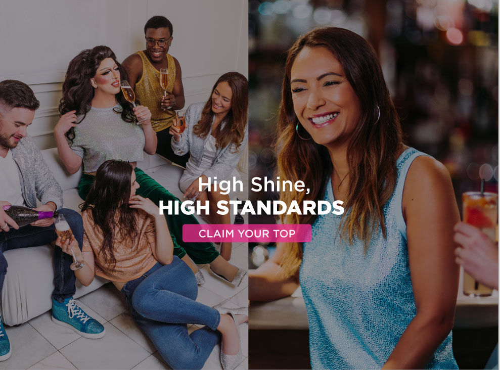 Sparkly rhinestone tops and fashion collection