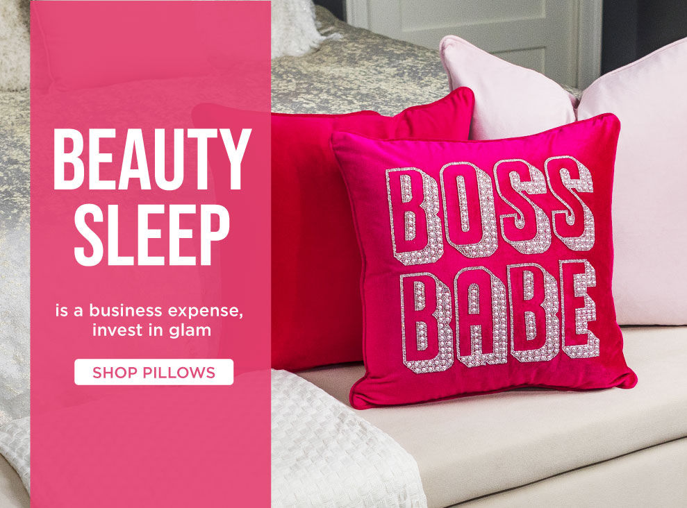 Glam rhinestone pillows and home decor accessories