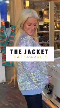 Thousands of rhinestones. One unforgettable jacket. ✨⁠ ⁠ The Strass Rhinestone Bomber Jacket brings bold sparkle with comfort and durability, designed to shine wherever you go.⁠ ⁠ ---⁠ Then maybe add a first comment: Would you style it with sneakers or heels?