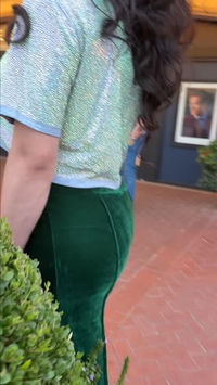 Made for nights that matter ✨⁠ Shop the edit.⁠ ⁠ Strass Rhinestone Cropped Top - Silver Iridescent